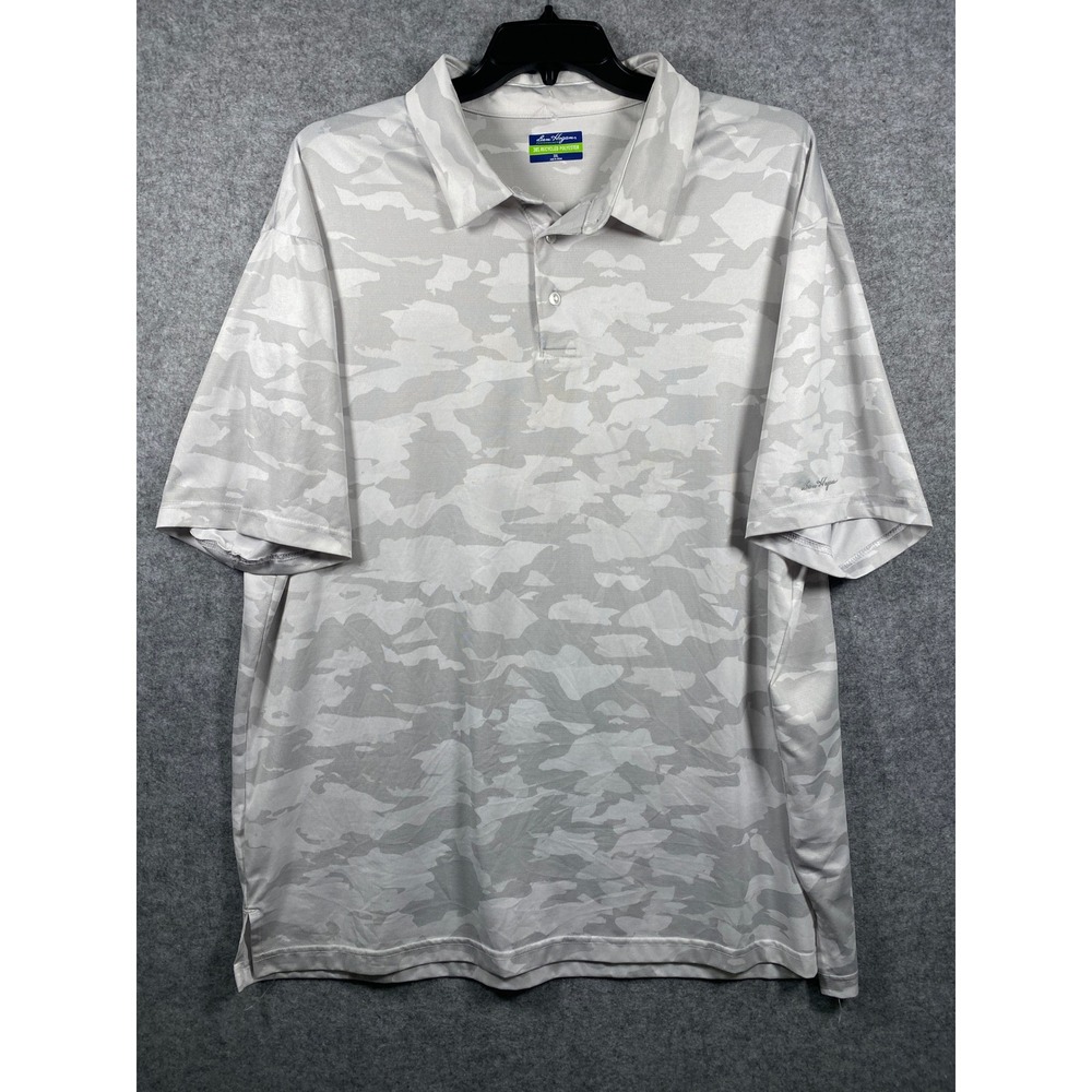 Ben Hogan Performance Mens 3XL Grey Camo Short Sleeve Golf Polo Shirt 672-675